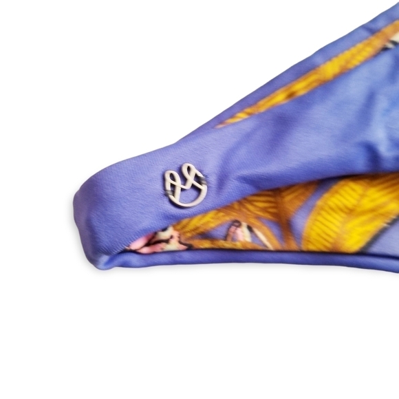 Maaji Blue Floral Reversible Strappy Cheeky Bikini Set S M - Picture 11 of 13